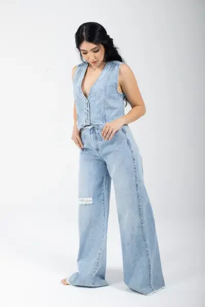 conjunto de denim